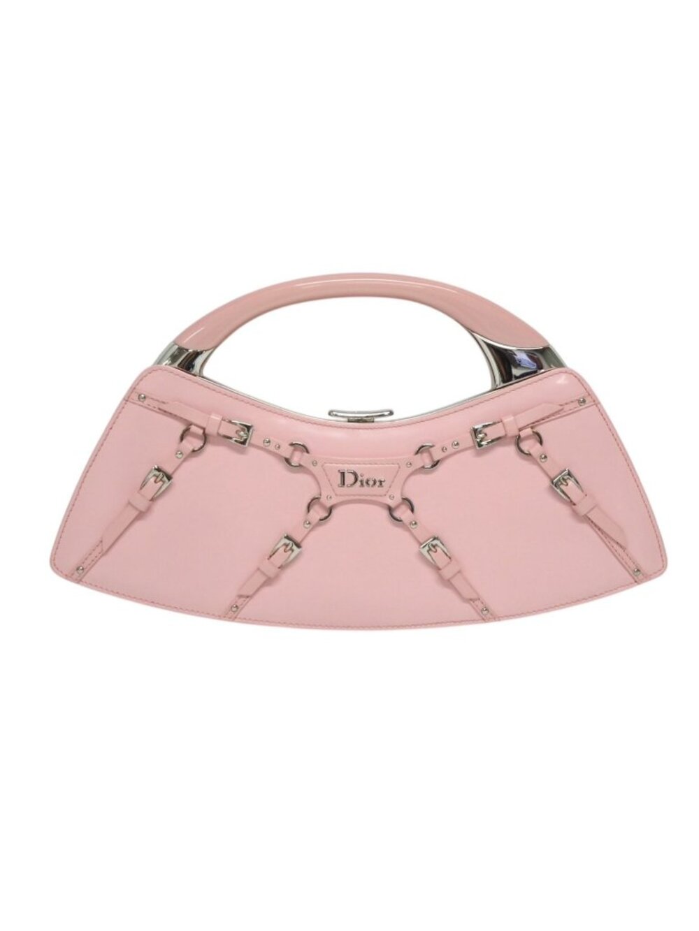 Dior Punk Handbag 13 MA Calfskin Pink Galliano Era Silver